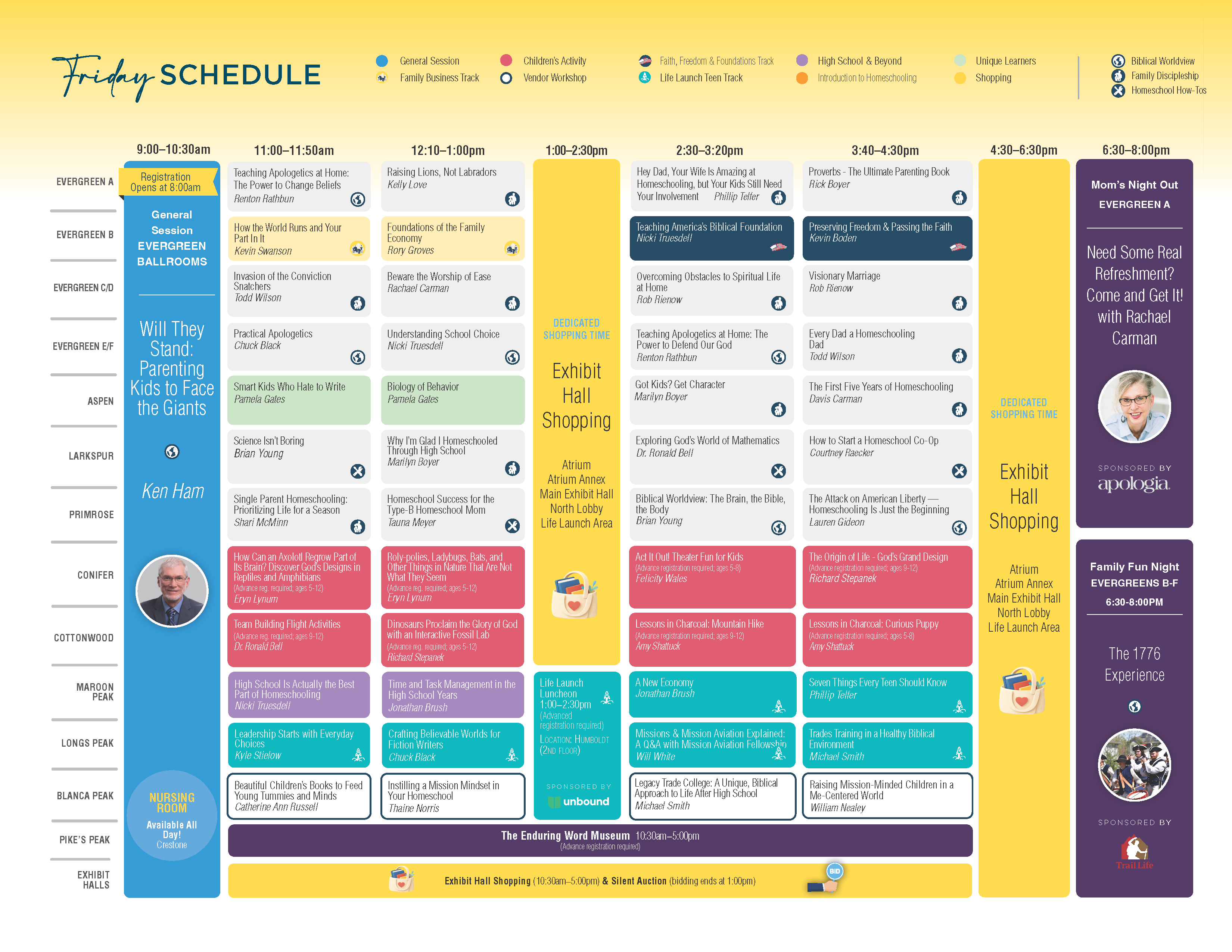 2026 Rocky Mountain Homeschool Conference Schedule Saturday June 13