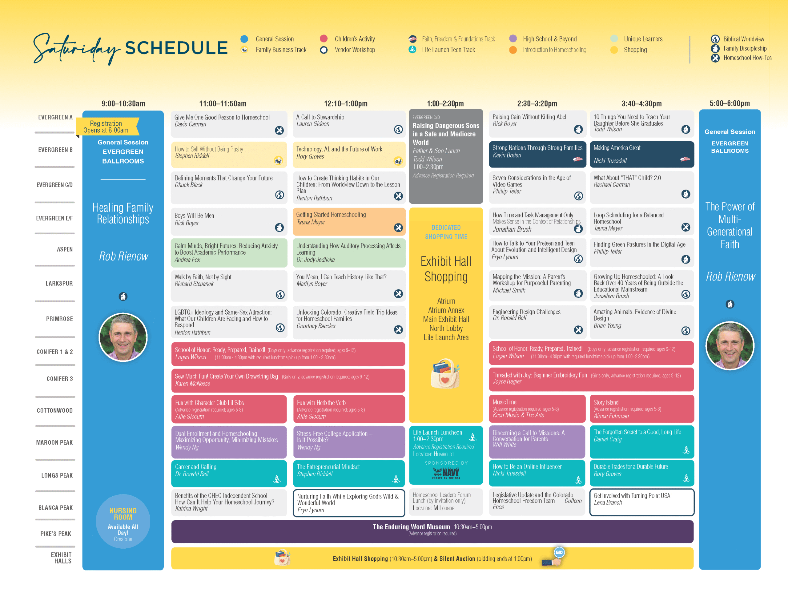 2026 Rocky Mountain Homeschool Conference Schedule Friday June 12