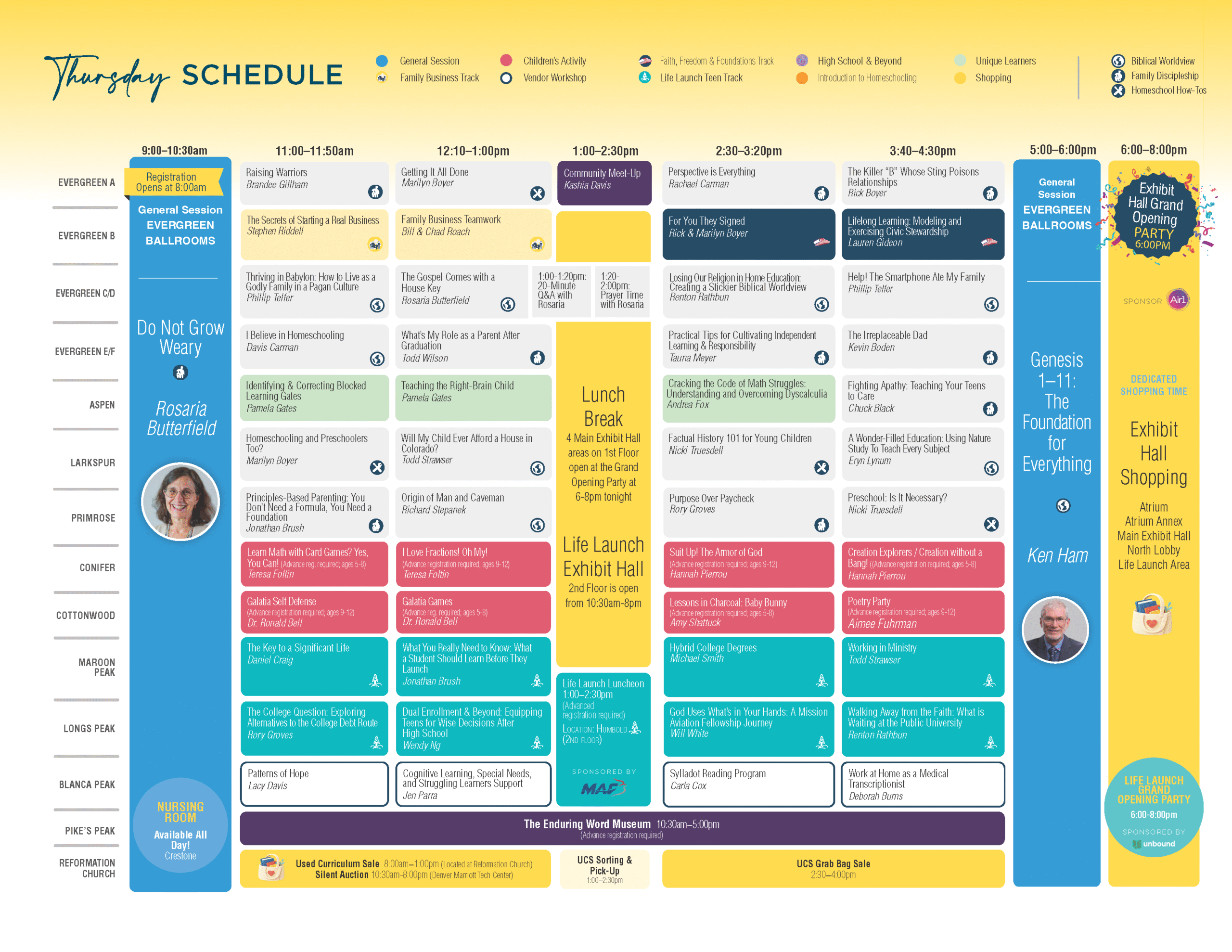 2026 Rocky Mountain Homeschool Conference Schedule Thursday June 11